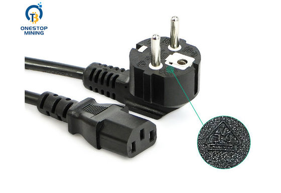 1.5m 1.8m 2m Asic Miner Parts สายไฟ PSU สำหรับอุปกรณ์อิเล็กทรอนิกส์ Miner