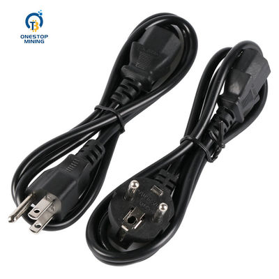 1.5m 1.8m 2m Asic Miner Parts สายไฟ PSU สำหรับอุปกรณ์อิเล็กทรอนิกส์ Miner