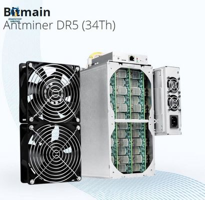 Bitmain Antคนขุดแร่ DR5 34 Th/S 35th DCR Decred ฮาร์ดแวร์การขุด Crypto Blake256r14